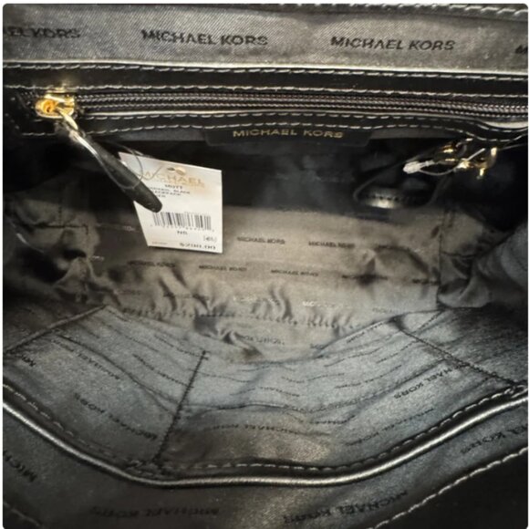 NWT Michael Kors Mott Chain Leather Black Convertible Backpack - Picture 8 of 9